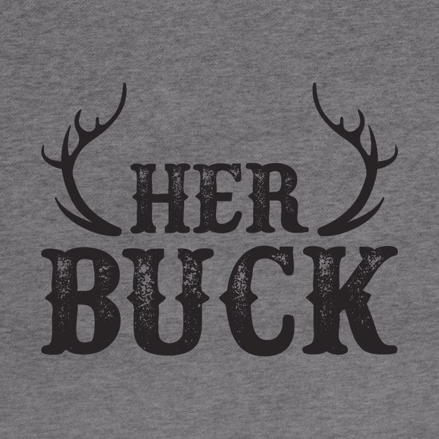 Her Buck His Doe Deer Antlers Couples Gift by teevisionshop